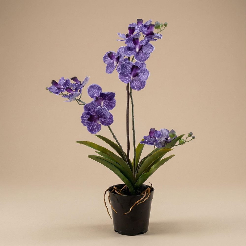 Orchidee vanda violet plante artificielle h60 cm