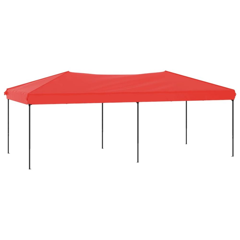 Tente de réception pliable rouge 3x6 m