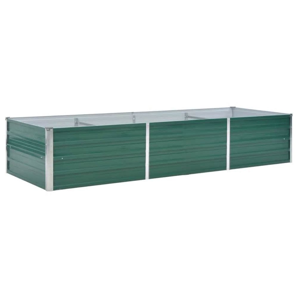 Lit surélevé de jardin acier galvanisé 240x80x45 cm vert