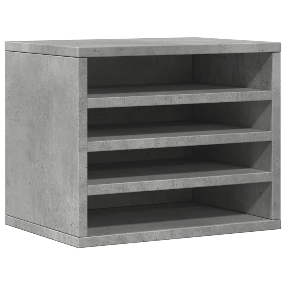 Organisateur de bureau gris béton 36x26x29,5 cm