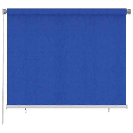 Store roulant d'extérieur 185 (l) x 140 (h) cm bleu hdpe