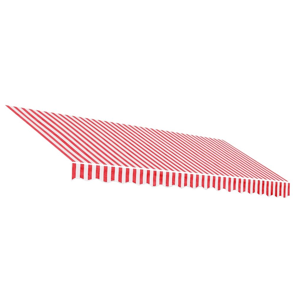 Tissu de remplacement pour auvent rouge et blanc 400x350 cm polyester