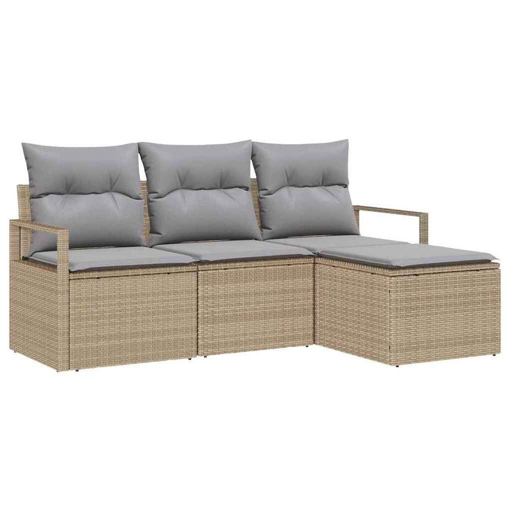 Ensemble de canapés 4 pc beige polyrotin