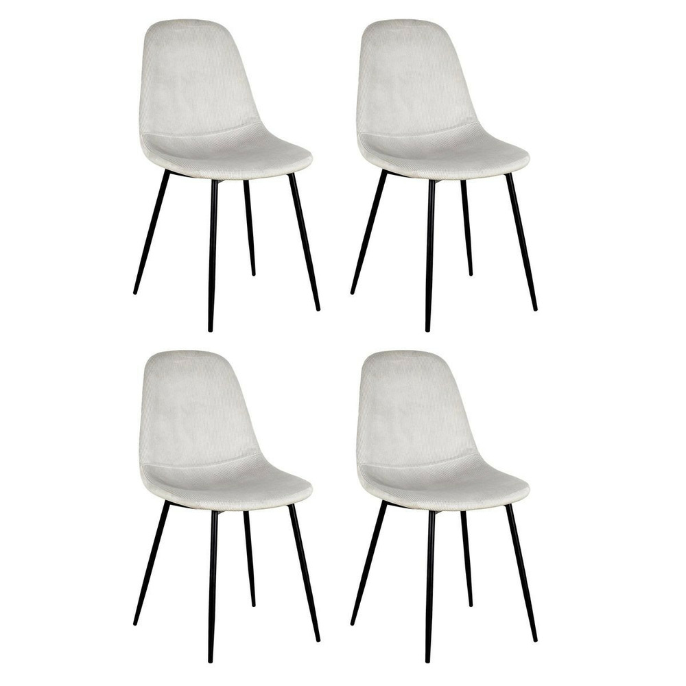 Lot de 4 chaises velours 