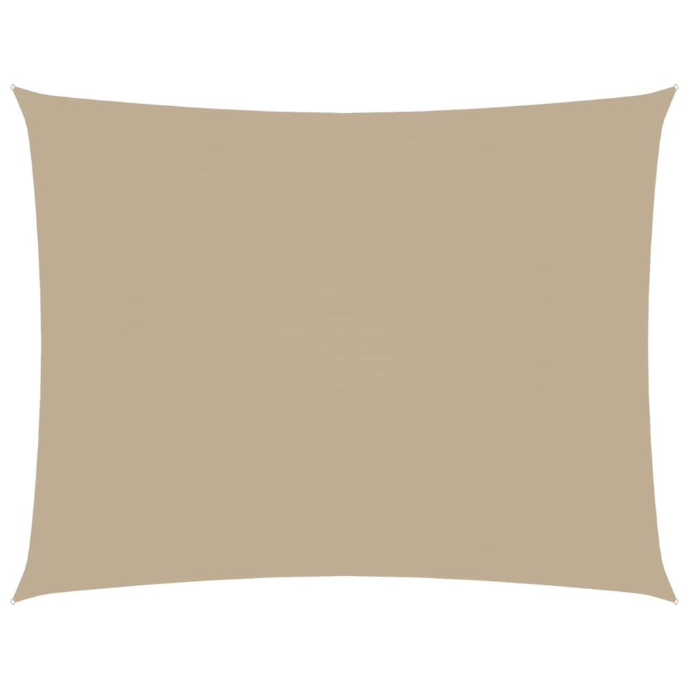 Voile de parasol tissu oxford rectangulaire 3,5x4,5 m beige