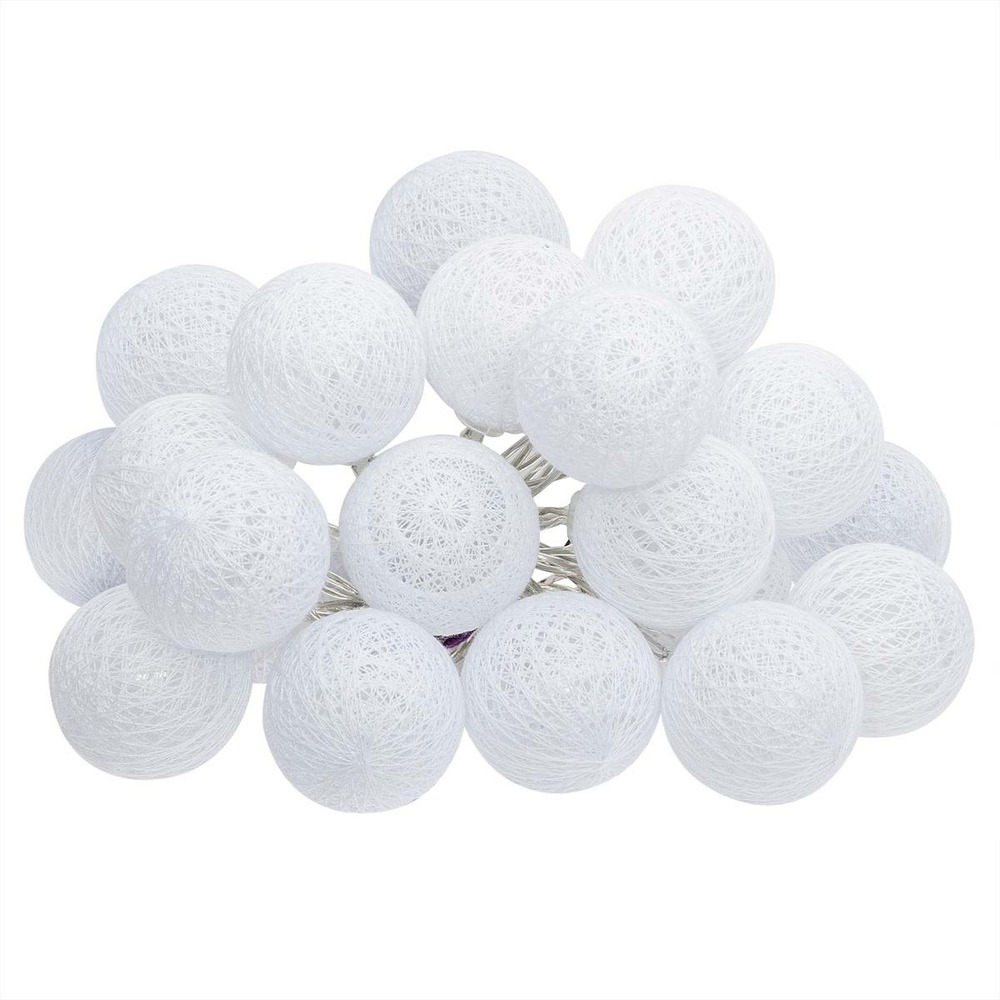 Guirlande led 20 boules - blanc l435 cm