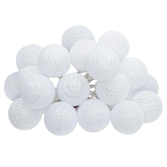 Guirlande led 20 boules - blanc l435 cm