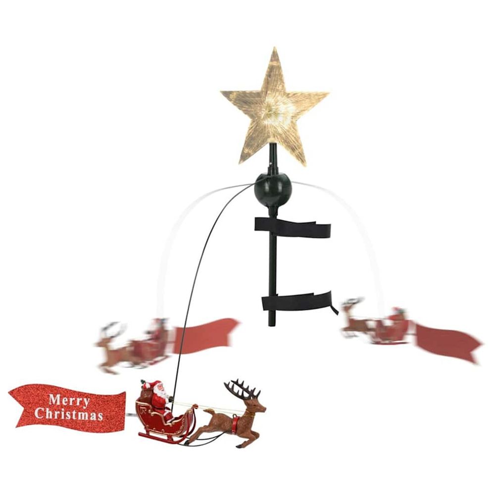 Étoile de sapin de noël avec père noël led