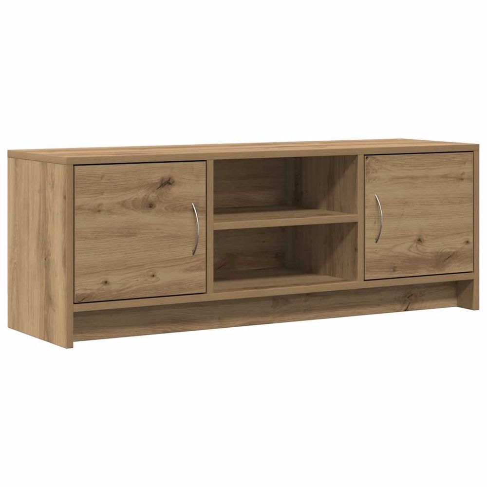 Meuble tv chêne artisanal 102x30x37,5 cm bois d'ingénierie