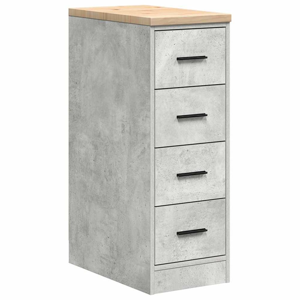 Armoire de rangement de garage gris béton 30x51x85 cm bois pin