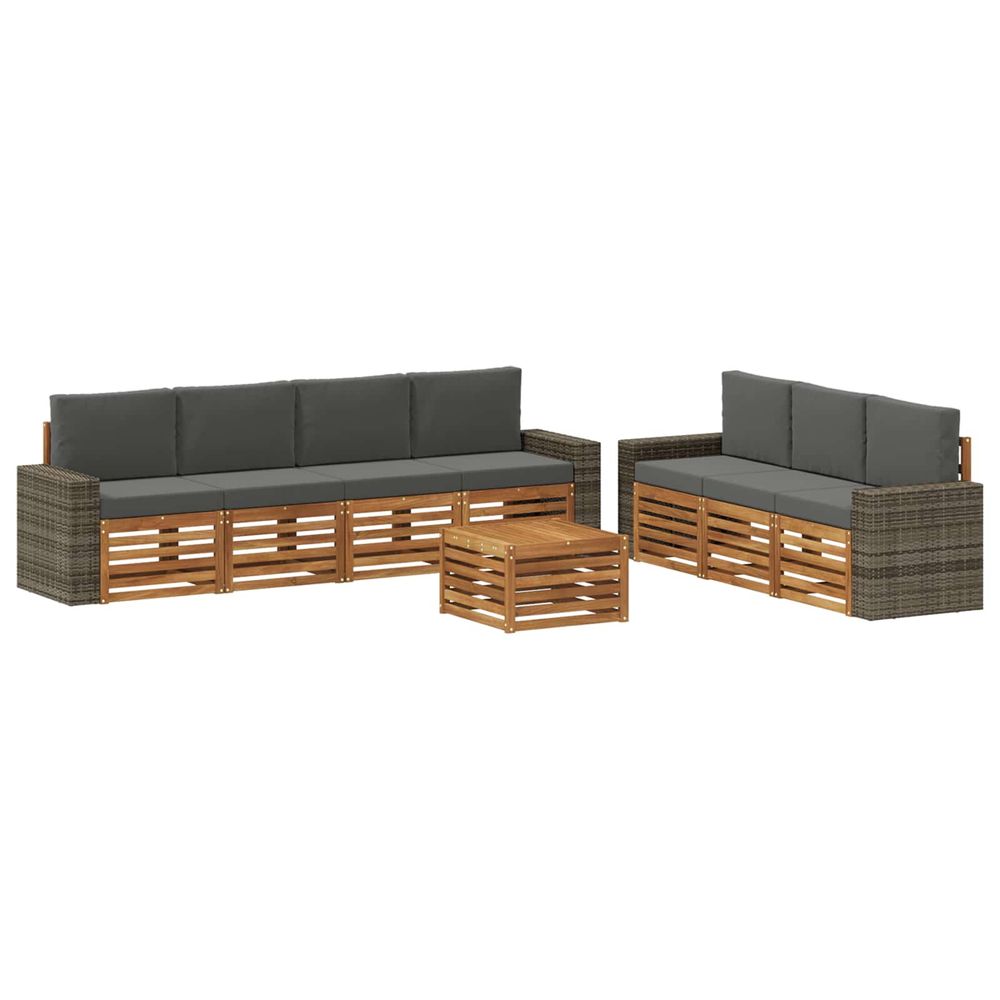 Ensembles de canapés 8 pc bois d'acacia massif