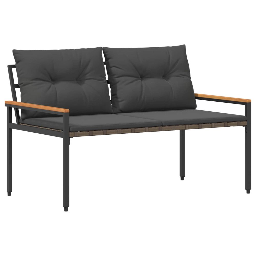 Banc extérieur 2 -seater 116 x 67,5 x 72 cm polyrotin