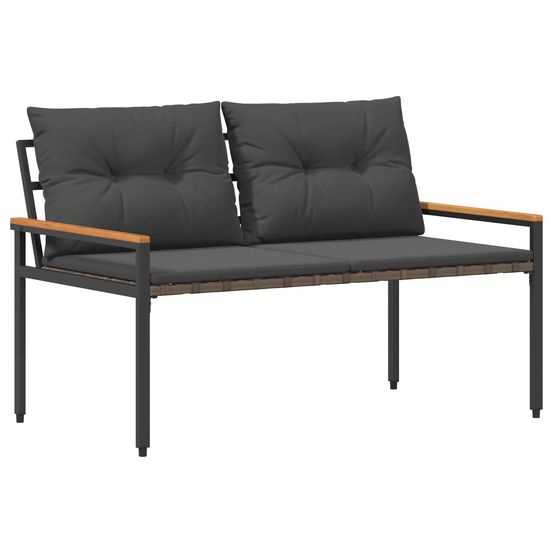 Banc extérieur 2 -seater 116 x 67,5 x 72 cm polyrotin