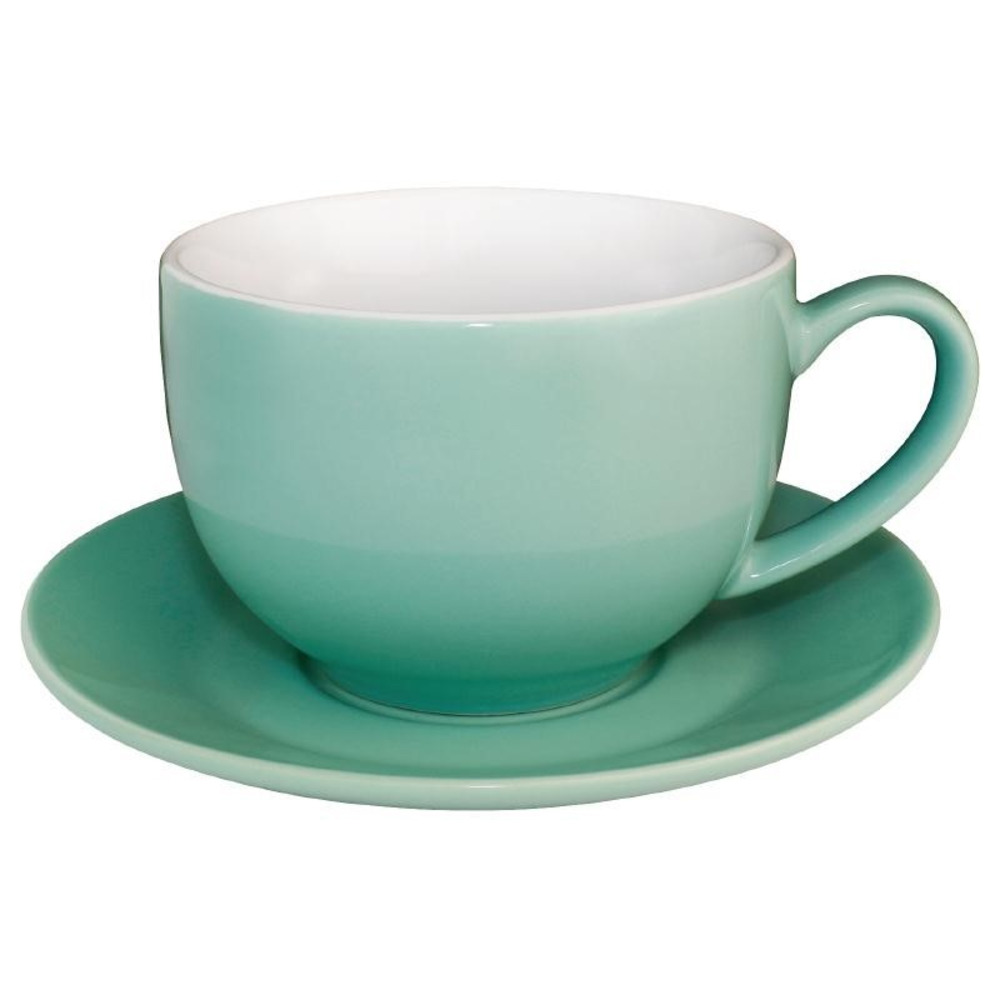 Tasse cappuccino verte 340ml lot de 12 olympia