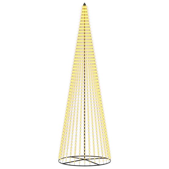 Arbre de noël led 485 cm 1632 led blanc chaud fer noir