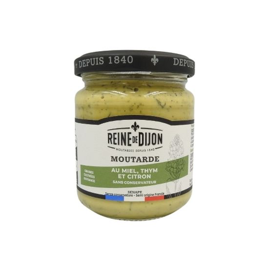 Moutarde au miel, thym et citron - reine de dijon