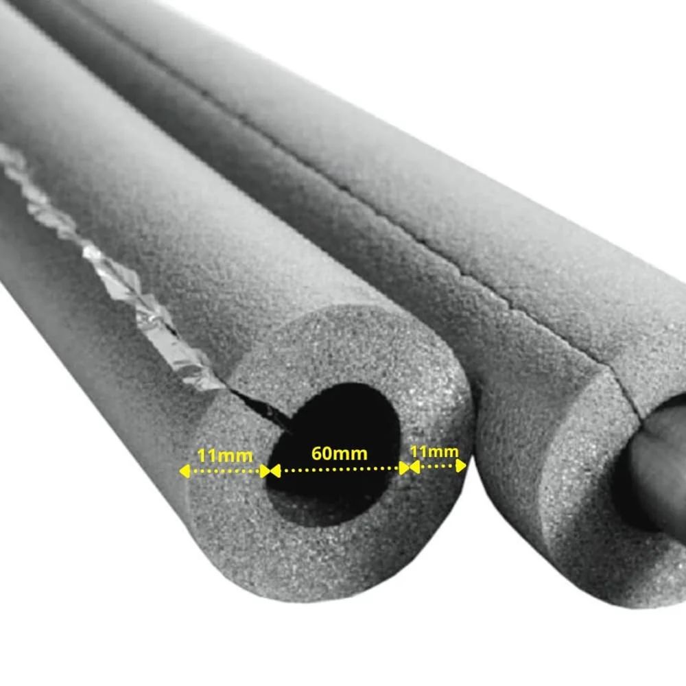 Aeroflex® sh xt isolation de tuyaux auto-adhésive, 2 m, caoutchouc mousse à cellules fermées, noir, 60 x 10 mm