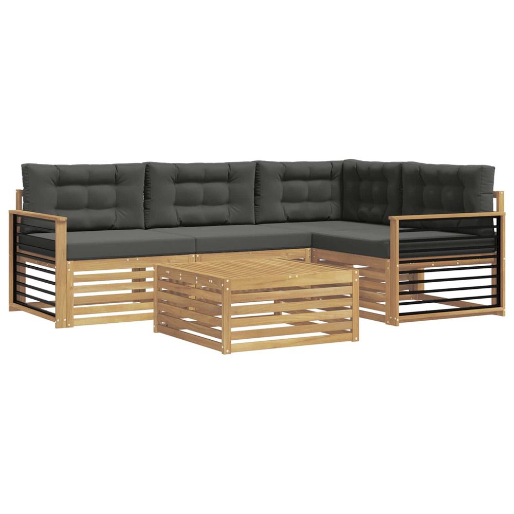 Ensemble de canapés d'extérieur 6 pc blanc et anthracite