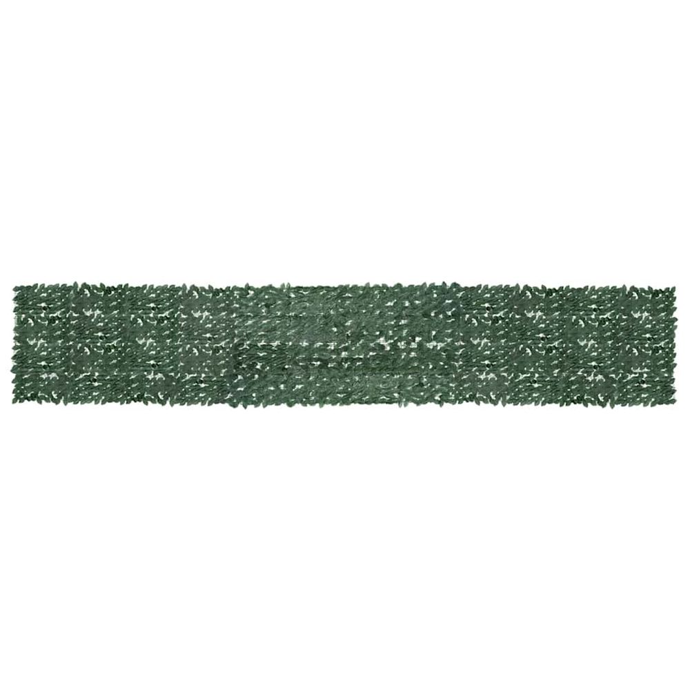 Écran de balcon avec feuilles vert foncé 600x100 cm