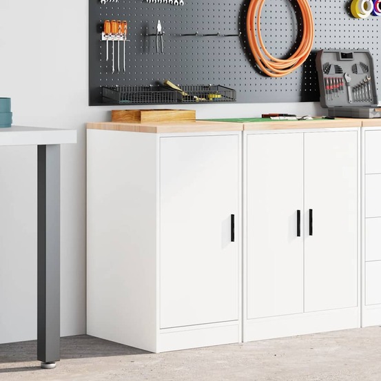 Armoire de rangement de garage blanc 40x51x85 cm bois de pin