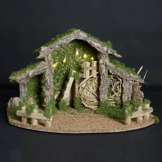 Crèche de noël lumineuse