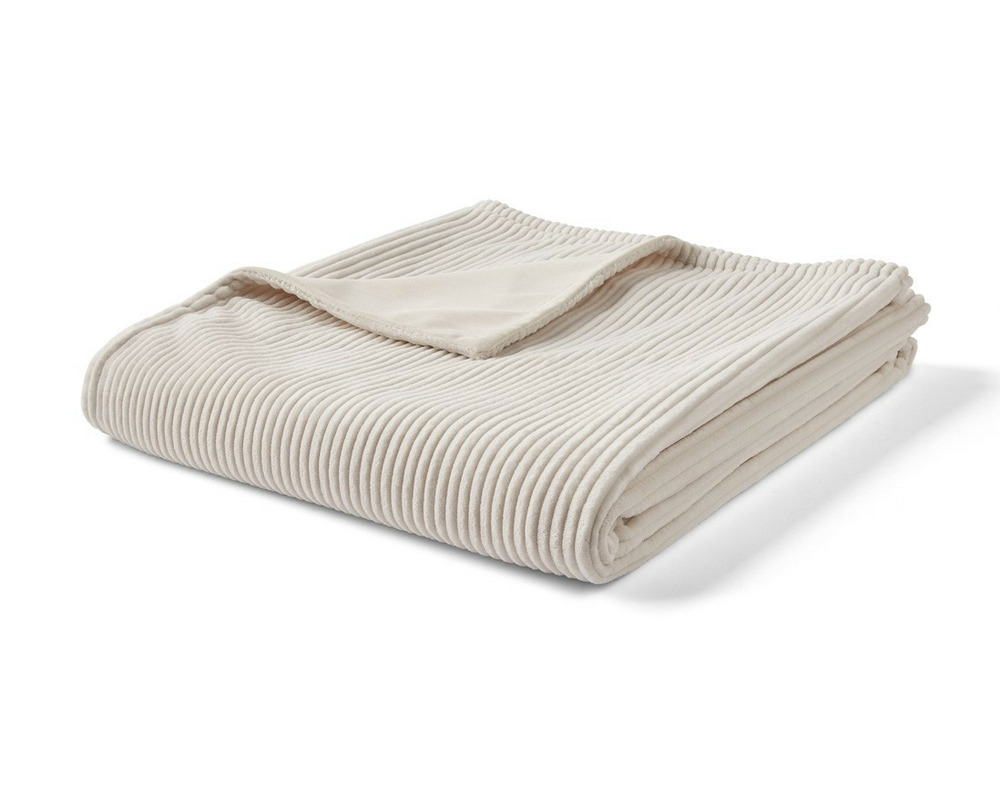 Palerma - plaid - 200x140 cm - en velours côtelé et velours