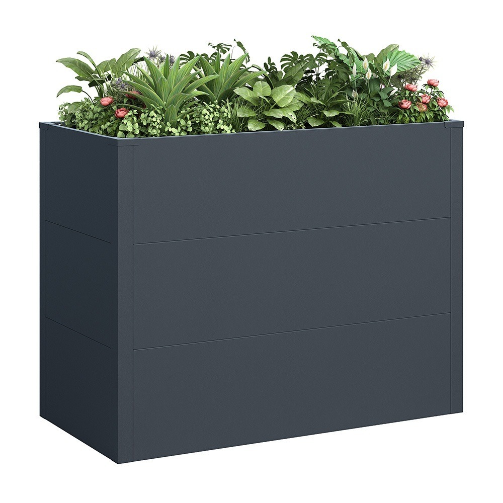 Pot de fleurs - 100 x 50 x 77 cm - anthracite