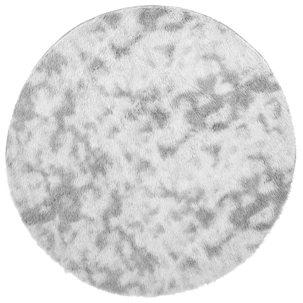 Tapis shaggy à poils longs navarra gris argenté 200x200 cm