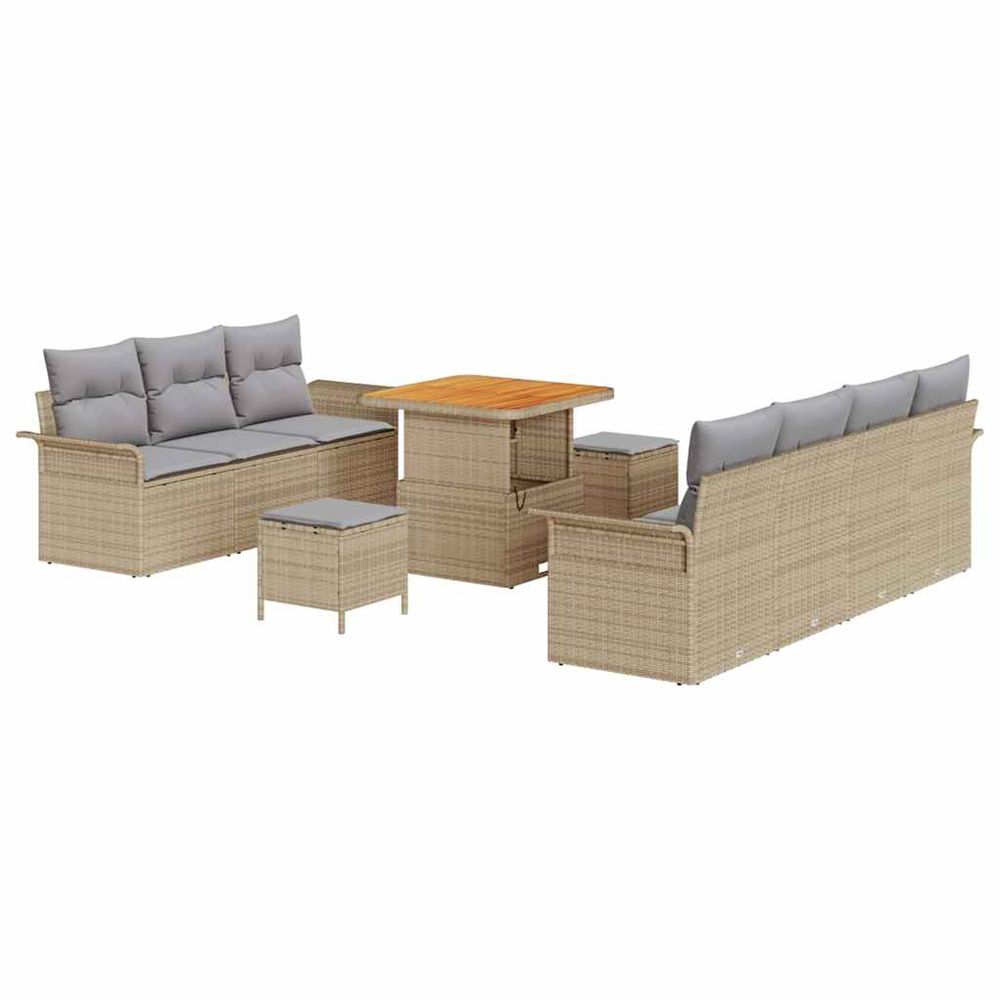 Ensemble de canapé de jardin 10 pc 9-nombre de places