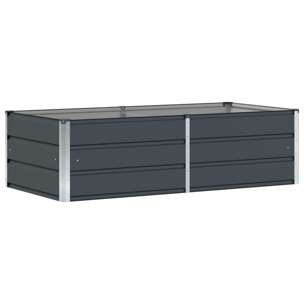 Jardinière anthracite 160 x 80 x 45 cm acier