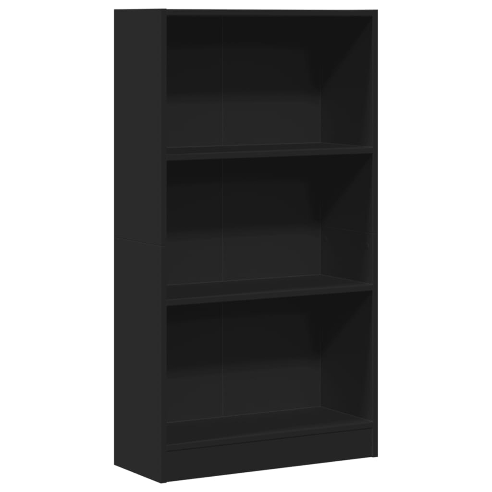 Bibliothèque noir 60x24x109 cm bois d'ingénierie