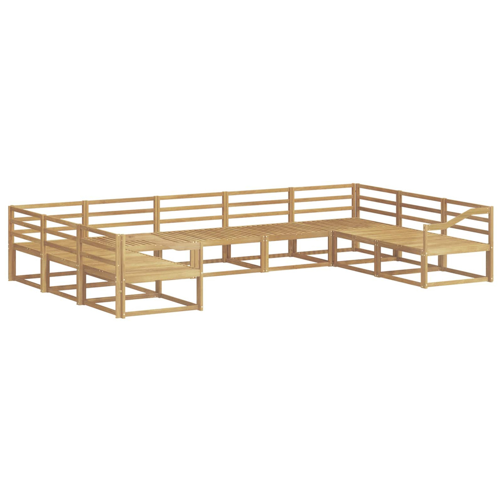 Ensemble de canapés d'extérieur 9 pcs blanc 404 x 245,5 x 73 cm
