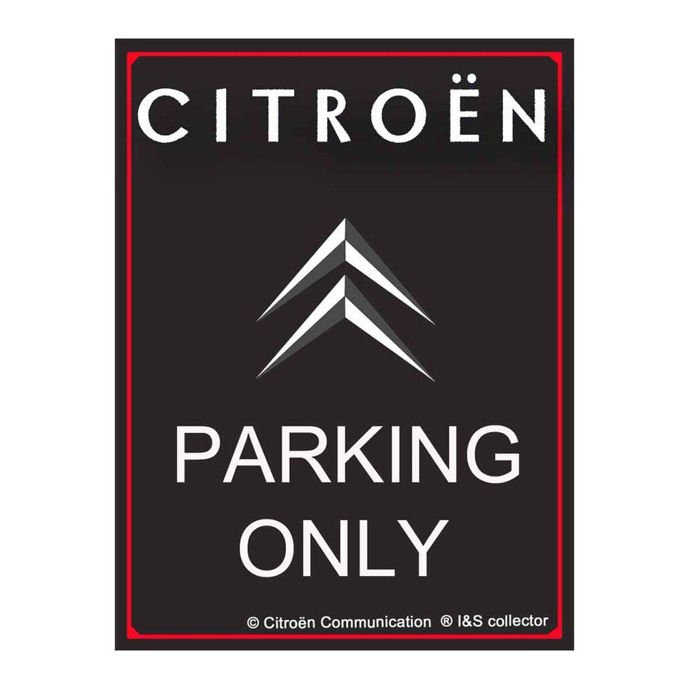 Plaque décorative en métal en relief 40 x 30 cm citroën parking only