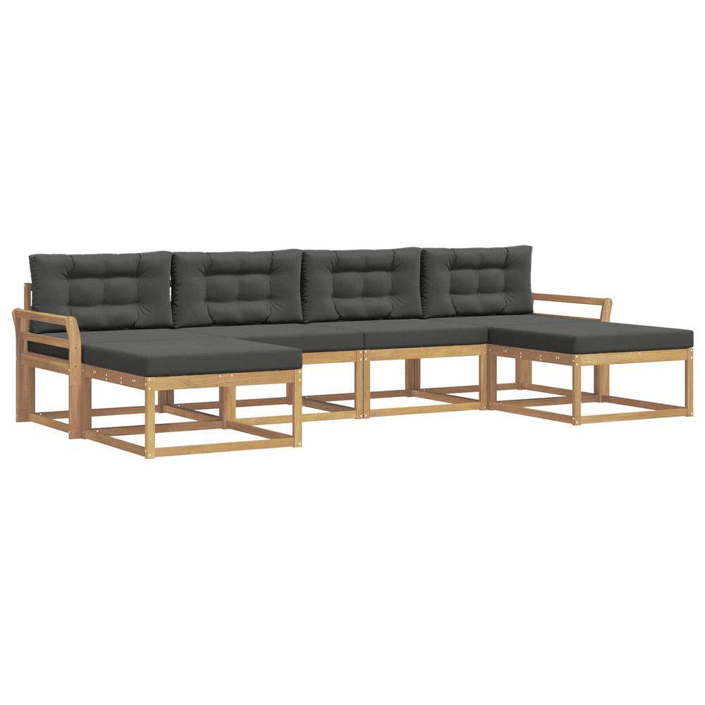 Ensemble de canapés d'extérieur 6 pc blanc et anthracite
