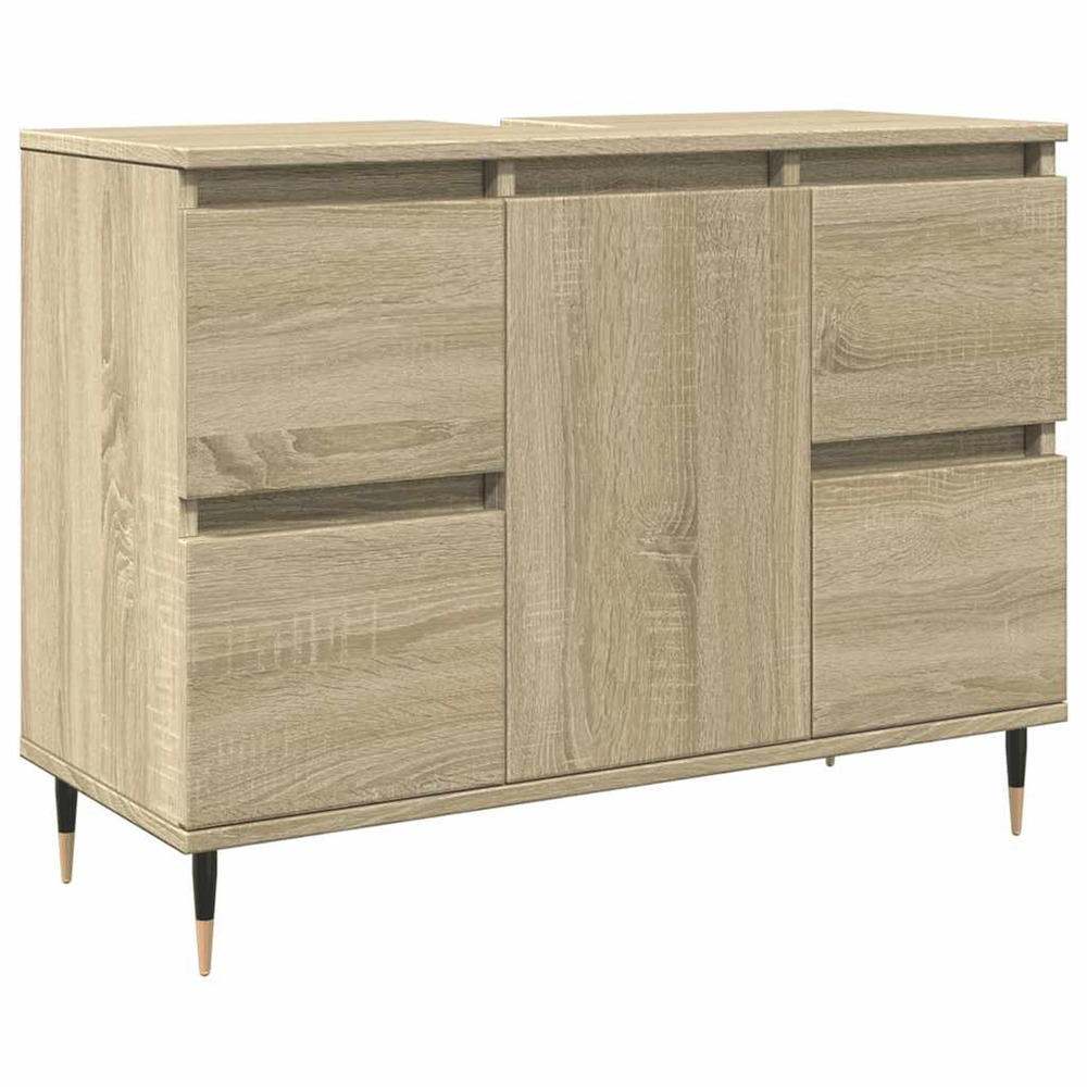 Armoire salle de bain chêne sonoma 80x33x60cm bois d'ingénierie