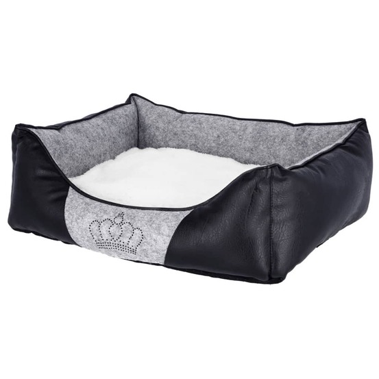 Lit pour chiens chiara 55 x 45 cm gris et noir 80361