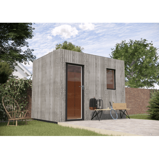 Studio jardin location saisonnière en bois 3,3 x 2,4 x 2,7 m avec plancher isolé