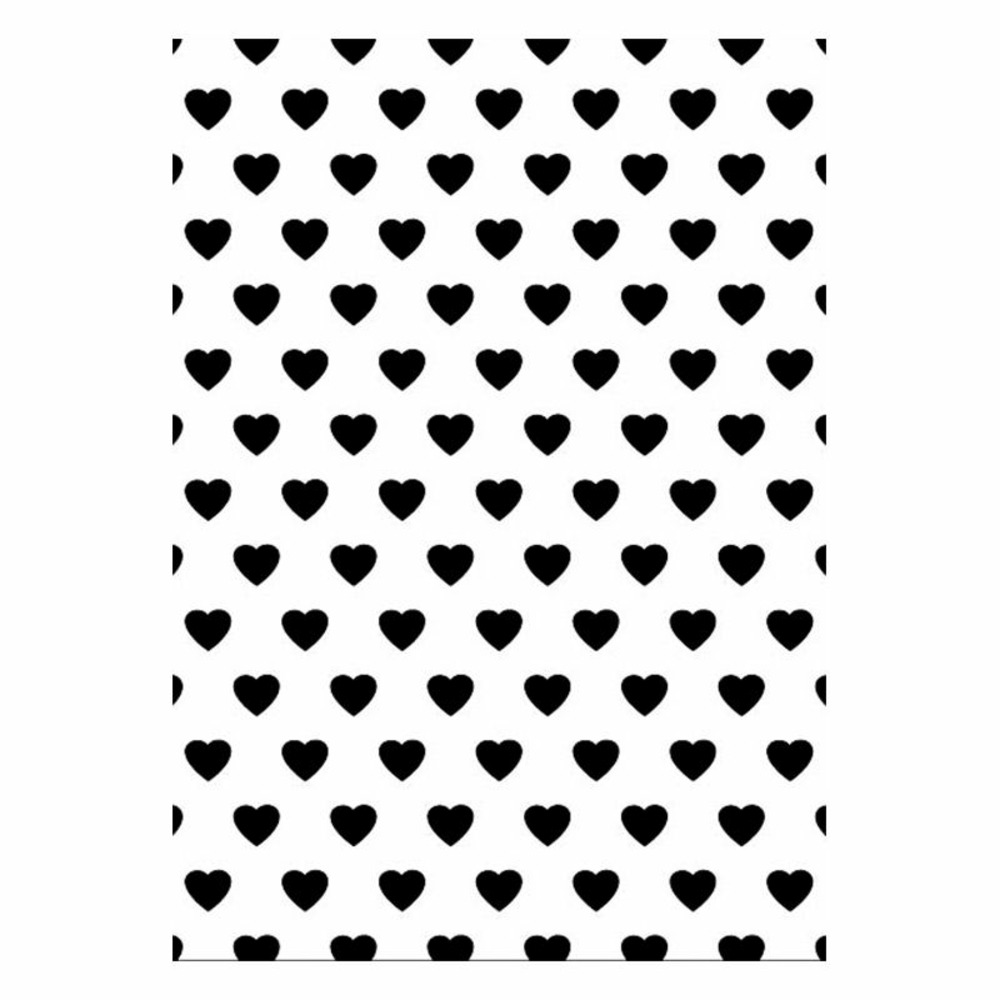 Plaque d'embossage fond cœurs