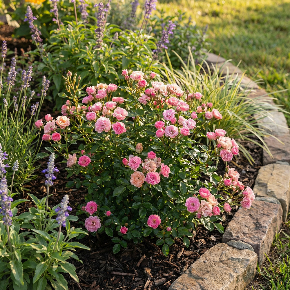 Rosa lilly rose - rosier arbustif - h. 30-50 cm - p. Ø 17 cm