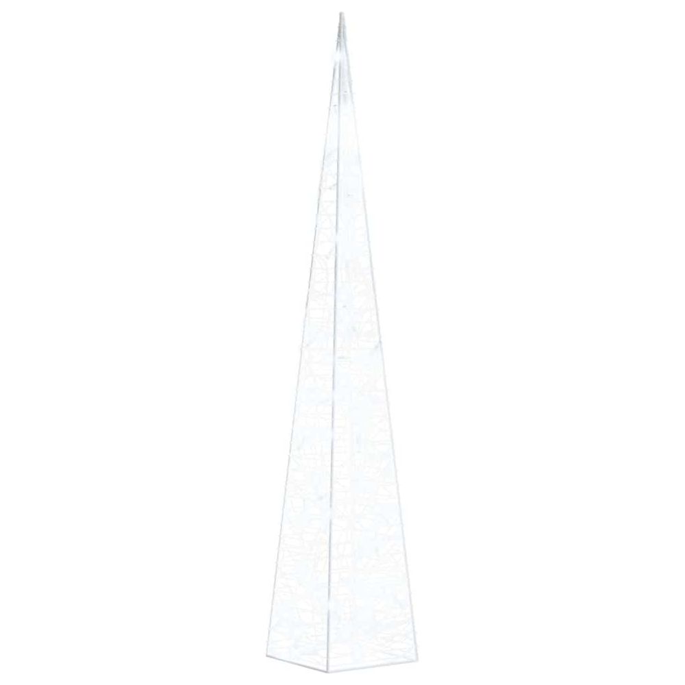 Cône lumineux décoratif à led acrylique blanc froid 90 cm