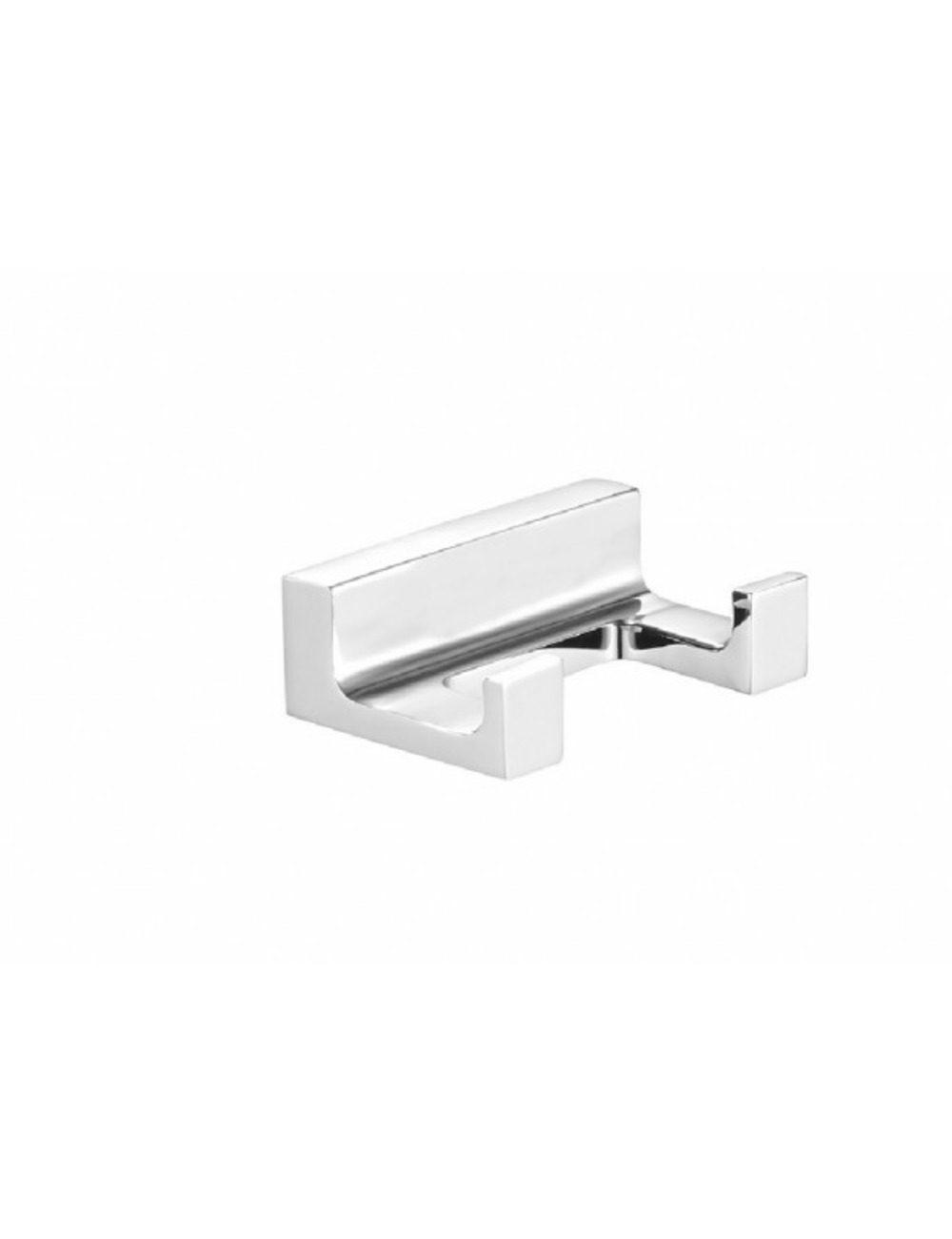 Patère double nil en laiton chromé 6x4,2x2,1 cm
