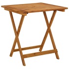 Table pliable de jardin 70x70x75 cm bois d'acacia massif