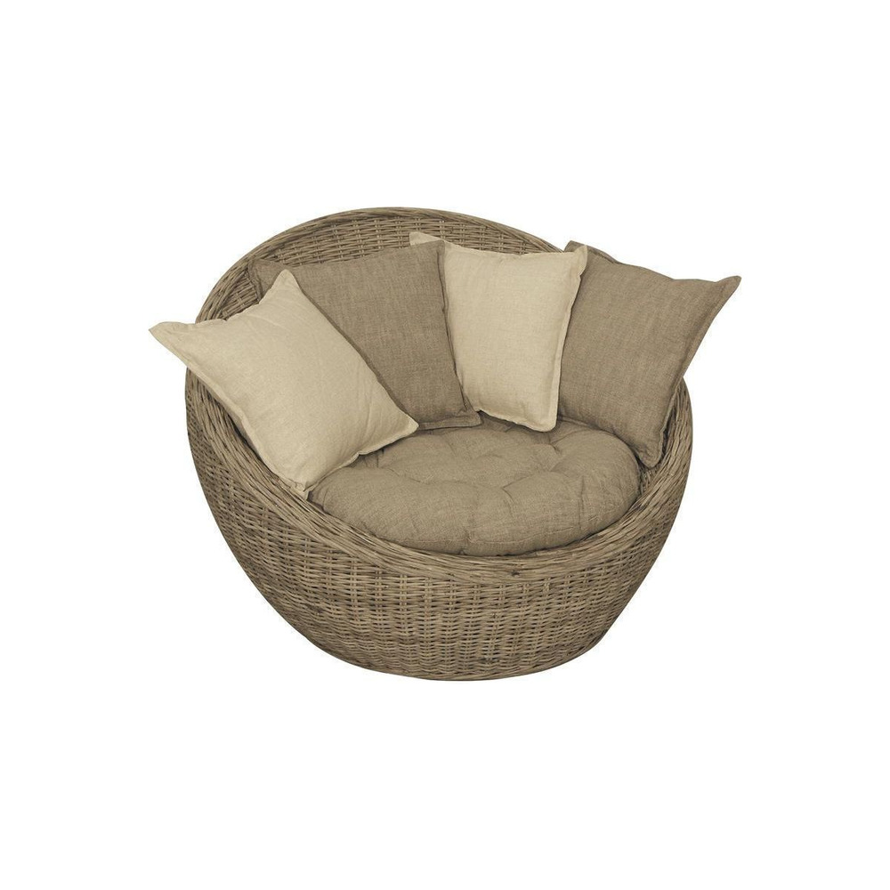 Fauteuil rond 2 places en poelet sultan | Truffaut