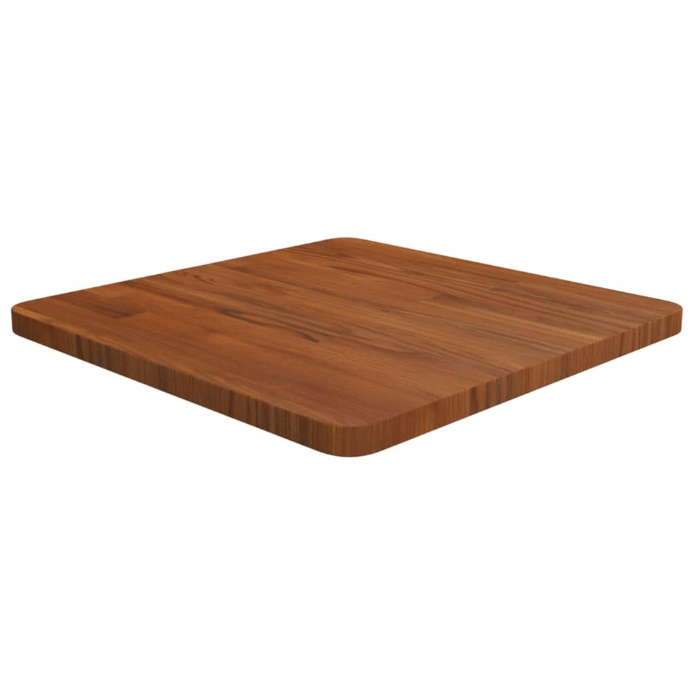 Dessus de table carré marron foncé50x50x2,5cm bois chêne traité