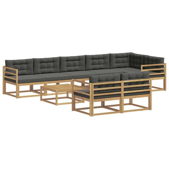Ensemble de canapés d'extérieur 9 pc blanc et anthracite