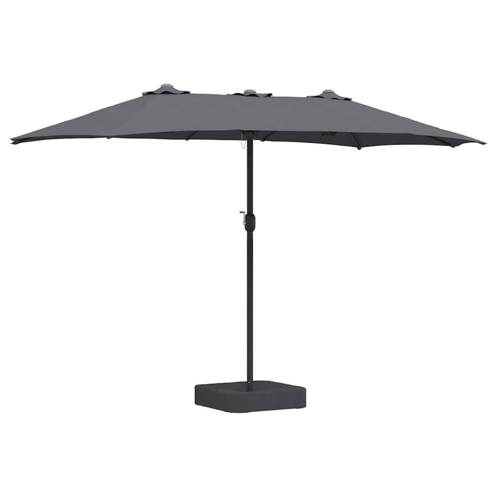 Parasol de jardin 385 x 209 x 244 cm polyester et acier