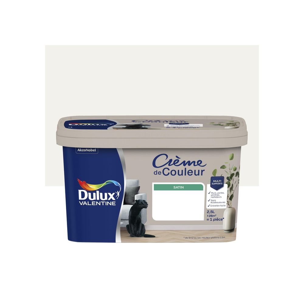 Crème de couleur satin 2.5l - dulux valentine