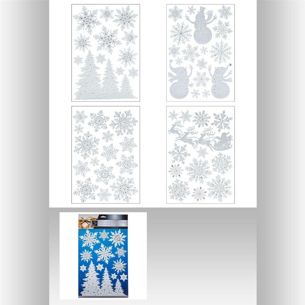 Sticker strass flocon 29x41