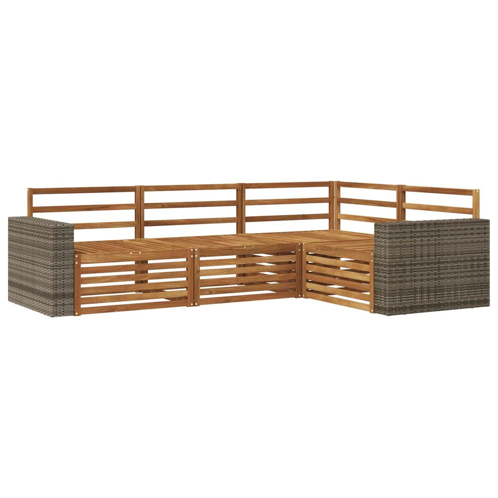 Ensemble de canapés d'extérieur 4 pc naturel