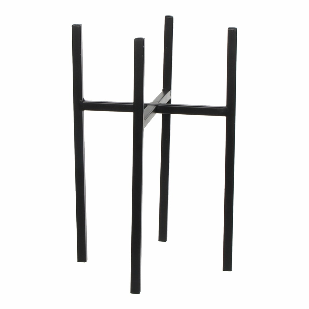 Mica decorations - porte-plante en métal noir h35